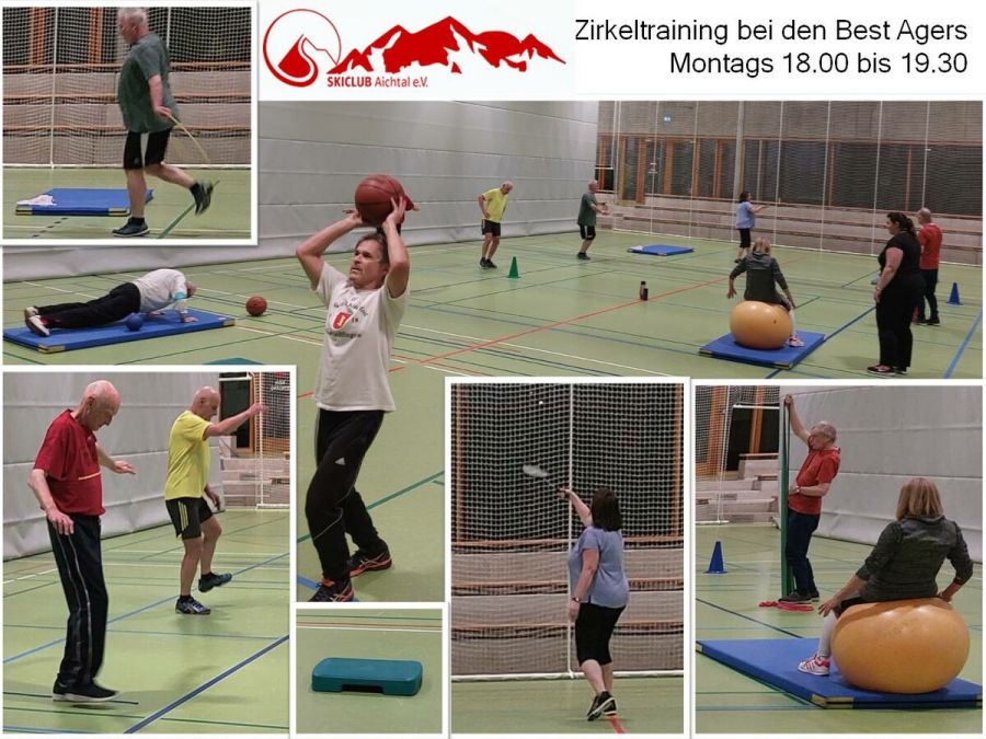Halle mit Trainierenden